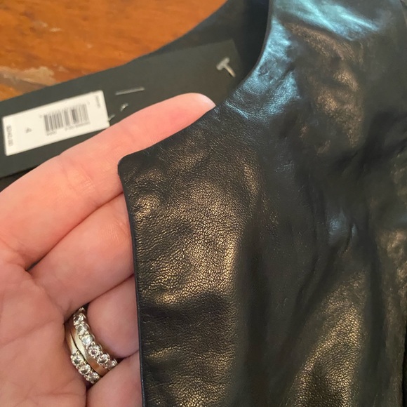 NWT Banana Republic Monogram Leather Peplum Top size 4 - Picture 10 of 11